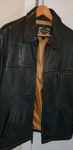 GUESS MEN'S LEATHER JACKET...BROWN